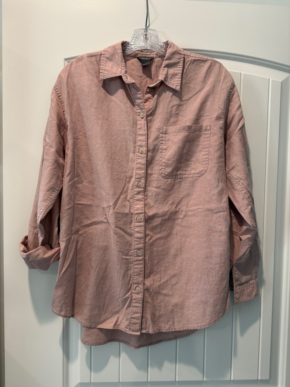 Eddie Bauer Hemplify Dusty Rose Button-Down Shirt